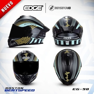 Foto 3 | Foto 3 | Casco para Motociclista Edge Extragrande Negro Abatible