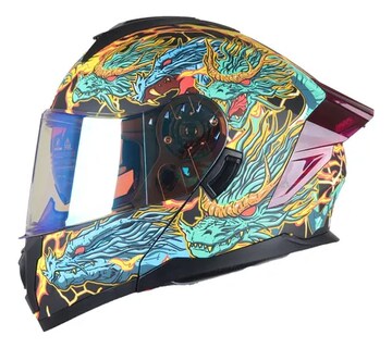 Foto 1 | Foto 1 | Casco Para Moto Dragon Abatible Dot/ece Con Luz Led