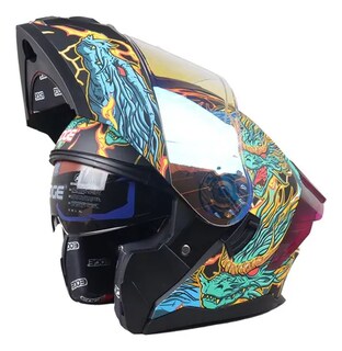 Foto 3 | Foto 3 | Casco Para Moto Dragon Abatible Dot/ece Con Luz Led