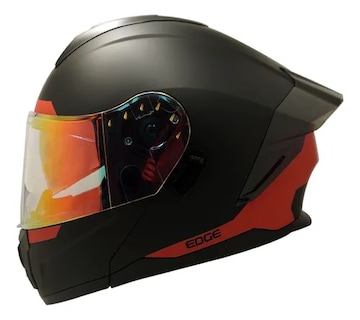 Foto 1 | Foto 1 | Casco Para Moto Negro Abatible Edge Dot/ece