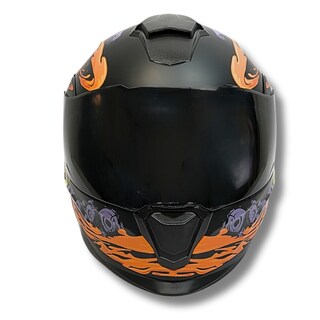 Foto 1 | Foto 1 | Casco 2w Abatible Xolo Negro Naranja Xxl