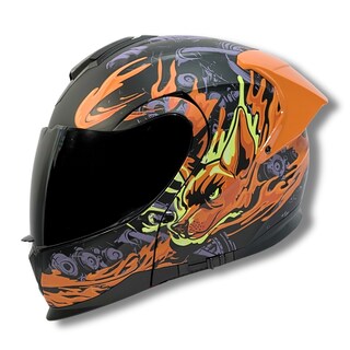 Foto 3 | Foto 3 | Casco 2w Abatible Xolo Negro Naranja Xxl
