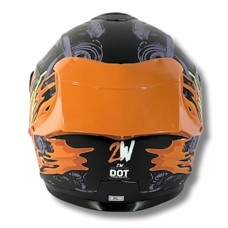 Foto 5 | Foto 5 | Casco 2w Abatible Xolo Negro Naranja L
