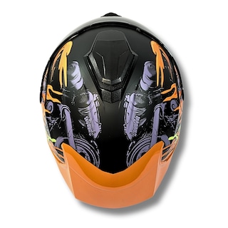 Foto 6 | Foto 6 | Casco 2w Abatible Xolo Negro Naranja L