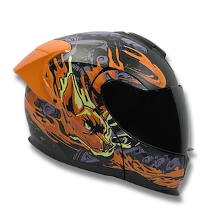 Foto 5 | Foto 5 | Casco 2w Abatible Xolo Negro Naranja Xl