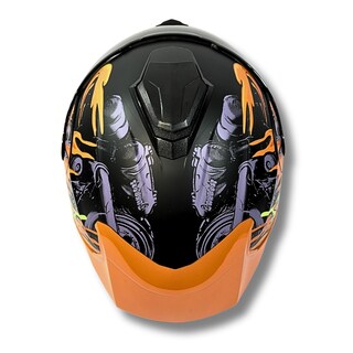 Foto 7 | Foto 7 | Casco 2w Abatible Xolo Negro Naranja Xl