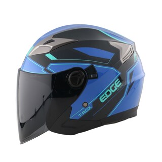 Foto 2 | Foto 2 | Casco Semi Integral Edge Helmets Oficial T-Rox color Azul Certificación Dot Talla XL