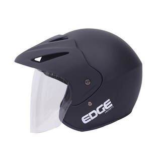 Foto 2 | Foto 2 | Casco Semi Integral Moto Edge Helmets Oficial Falcon color Negro Mate Certificación Dot Talla M