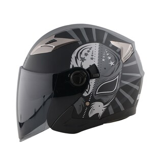 Foto 2 | Foto 2 | Casco Gris Semi Integral Edge Helmets Oficial Warrior Certificación Dot Talla M