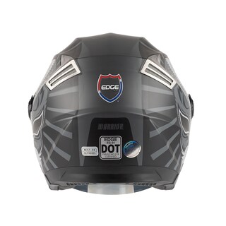 Foto 5 | Foto 5 | Casco Gris Semi Integral Edge Helmets Oficial Warrior Certificación Dot Talla M