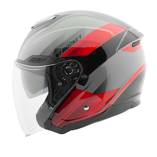 Foto 2 | Foto 2 | Casco Abierto Joe Rocket Rkt 70 Velocity Negro Gris Rojo