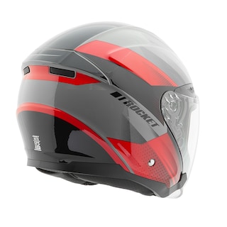 Foto 3 | Foto 3 | Casco Abierto Joe Rocket Rkt 70 Velocity Negro Gris Rojo