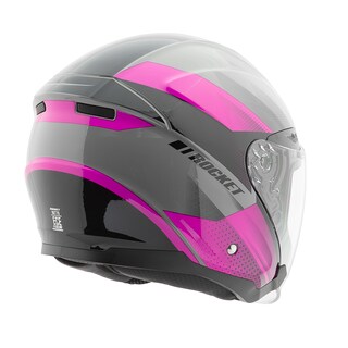 Foto 3 | Foto 3 | Casco Abierto Joe Rocket Rkt 70 Velocity Negro Gris Rosa