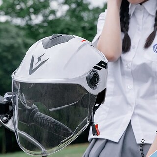 Foto 2 | Foto 2 | Casco Motocicleta Belug Abierto 3/4 Visera Doble Hd Abatible Blanco
