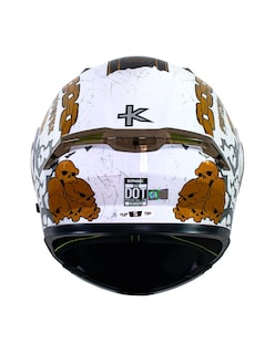 Foto 4 | Foto 4 | Casco Abatible Erok Santa Muerte Bco Dot + Mica De Regalo
