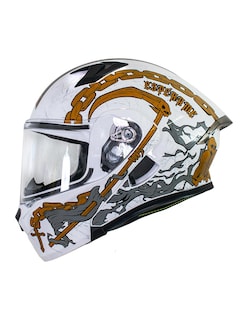 Foto 5 | Foto 5 | Casco Abatible Erok Santa Muerte Bco Dot + Mica De Regalo