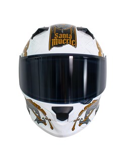 Foto 2 | Foto 2 | Casco Abatible Erok Santa Muerte Bco Dot + Mica De Regalo