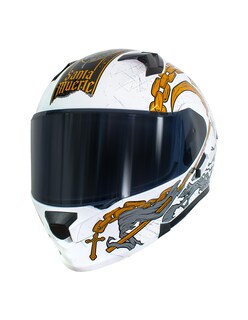 Foto 3 | Foto 3 | Casco Abatible Erok Santa Muerte Bco Dot + Mica De Regalo