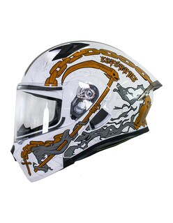 Foto 5 | Foto 5 | Casco Abatible Erok Santa Muerte Bco Dot + Mica De Regalo