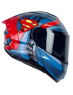 Foto 4 | Foto 4 | Casco Abatible Moto Kov Snow Superman 2.0 Azul Certifica Dot