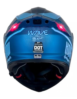 Foto 4 | Foto 4 | Casco Kov Abatible Moto Thunder Waves Azul Con Luz Led Dot