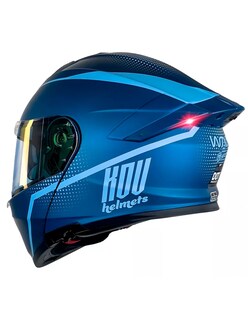 Foto 2 | Foto 2 | Casco Kov Abatible Moto Thunder Waves Azul Con Luz Led Dot