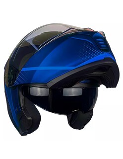 Foto 5 | Foto 5 | Casco Kov Abatible Moto Thunder Waves Azul Con Luz Led Dot