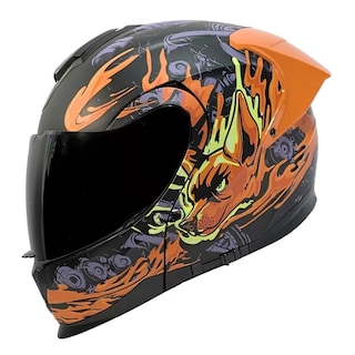 Foto 1 | Foto 1 | Casco Moto Certificado 2w Xolo Talla L Con Gafas Naranja