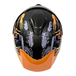 Foto 2 | Foto 2 | Casco Moto Certificado 2w Xolo Talla L Con Gafas Naranja