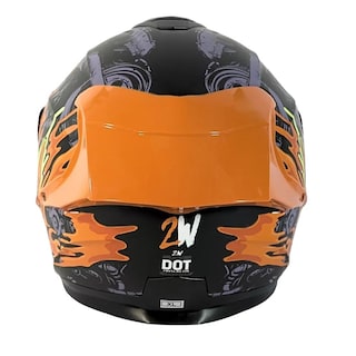 Foto 3 | Foto 3 | Casco Moto Certificado 2w Xolo Talla L Con Gafas Naranja