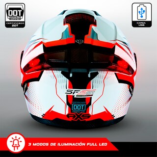 Foto 5 | Foto 5 | Casco Para Motocicleta Axs Sf501 Blanco