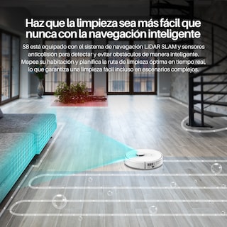 Foto 2 | Foto 2 | Robot Aspiradora Inteligente 360 Smart Life S8 Barre color Blanco Trapea Y Autocarga Compatible con Alexa Y Google
