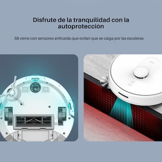Foto 7 | Foto 7 | Robot Aspiradora Inteligente 360 Smart Life S8 Barre color Blanco Trapea Y Autocarga Compatible con Alexa Y Google