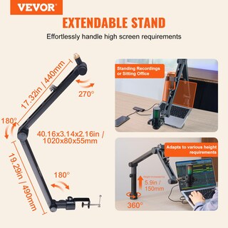 Foto 2 | Foto 2 | Micrófono Boom Arm Vevor Con Abrazadera De Escritorio Blue Yeti - Venta Internacional.