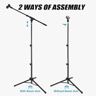 Foto 5 | Foto 5 | Soporte Para Micrófono Gleam Tripod Boom Arm Con Bolsa De Transporte - Venta Internacional.