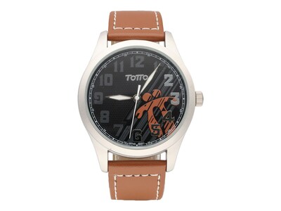 Foto 1 | Foto 1 | Reloj de Pulso Totto color Plateado/Café para Hombre