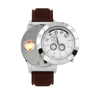 Reloj Encendedor Electrónico Malubero Recargable USB con Sensor color Café