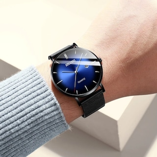 Foto 3 | Foto 3 | Reloj De Cuarzo Belushi Para Caballero Elegante Negro Con Azul
