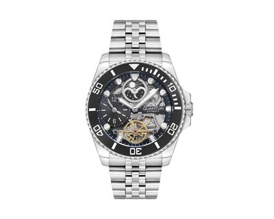 Foto 1 | Foto 1 | Reloj Quantum Hombre Extensible Acero Plateado Qmg1061.350