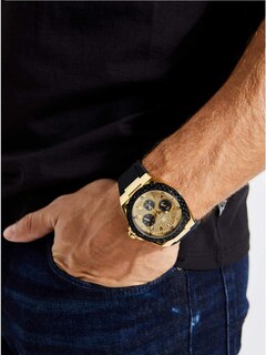 Foto 4 | Foto 4 | Reloj Guess Silicona Dorado con Negro - Venta Internacional