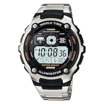 Reloj Casio Ae-2000wd-1avcf World Time 10 Year Battery Illuminator Acero