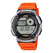 Reloj Casio Ae-1000w-4bvcf World Time Illuminator-naranja