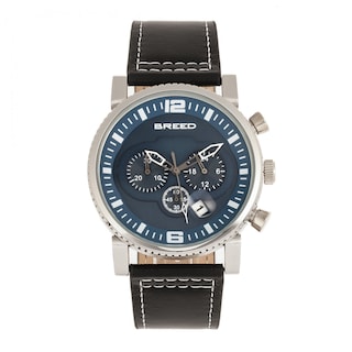 Foto 1 | Foto 1 | Correa De Piel Watch Breed Ryker Chronograph Con Fecha Color Negro Y Azul - Venta Internacional.