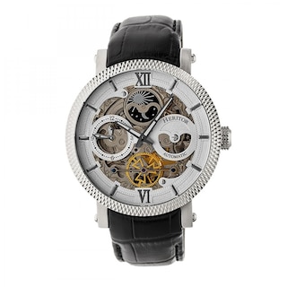 Foto 1 | Foto 1 | Reloj Heritor Aries Skeleton Automático Para Hombre Cuero Negro