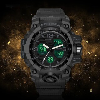 Foto 2 | Foto 2 | Reloj De Hombre Digital Analogo Deportivo Impermeable Negro