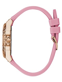 Foto 3 | Foto 3 | Reloj Guess Rosa de Acero Inoxidable con Silicona para Mujer - Venta Internacional