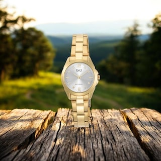 Foto 2 | Foto 2 | Reloj Q&Q C05A-023PY Dorado para Mujer