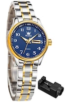 Reloj Olevs Azul Acero Inoxidable Plateado para Mujer - Venta Internacional