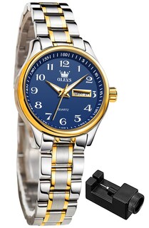 Foto 1 | Foto 1 | Reloj Olevs Azul Acero Inoxidable Plateado para Mujer - Venta Internacional