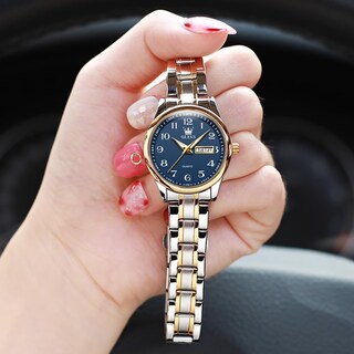 Foto 3 | Foto 3 | Reloj Olevs Azul Acero Inoxidable Plateado para Mujer - Venta Internacional